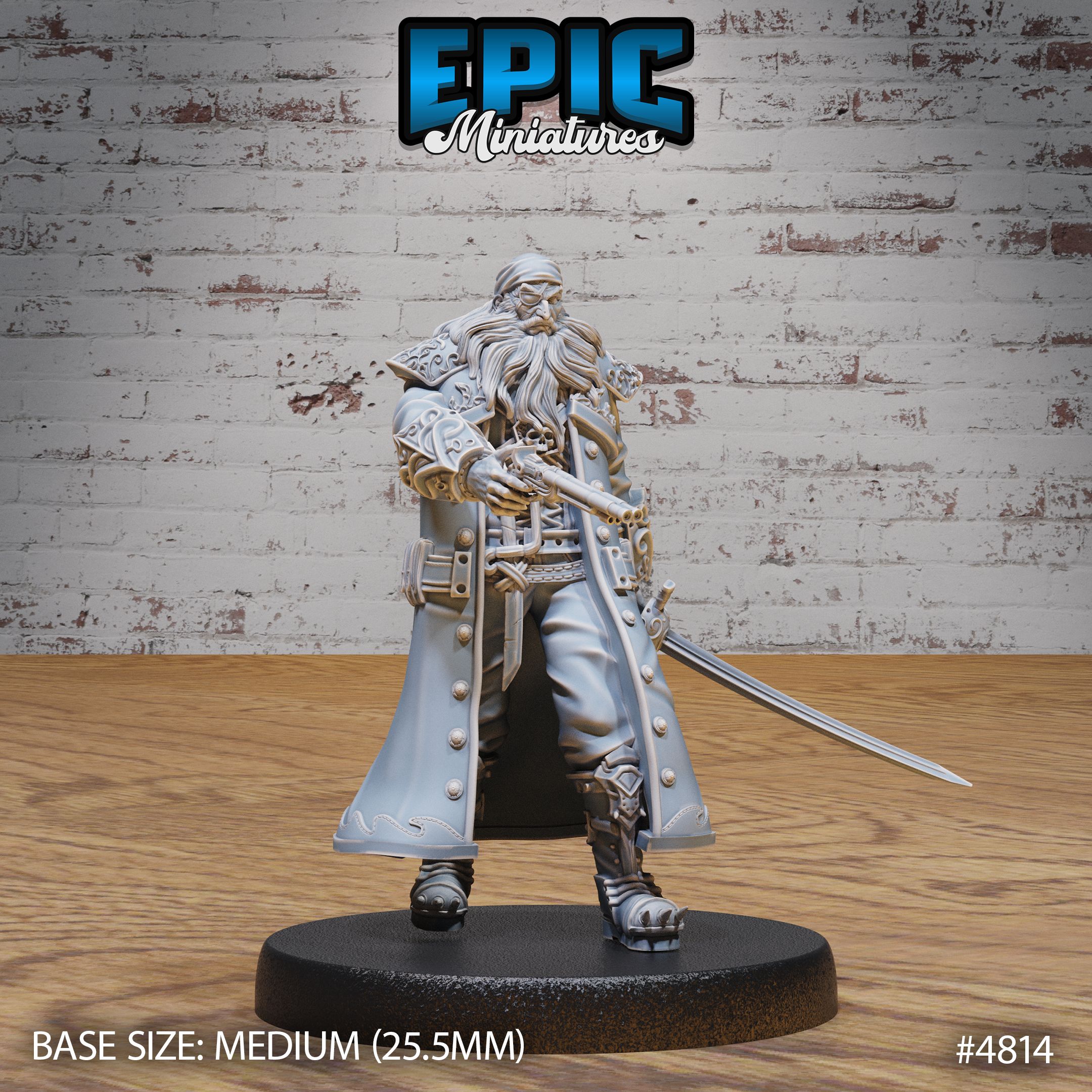 Pirate Captain Barbarossa / Pirate Crew / Cursed Corsair Commander / Male Water Bandit / Ship Master / Sea Human / Underwater Fighter / Brave Warrior / Ocean Encounter